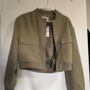 Stradivarius Olive Green Women's Bomber Jacket